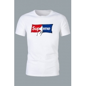 Lovely Casual Letter White T-shirt