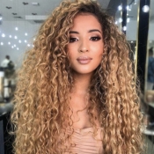 Lovely Chic Curly Gold Wigs