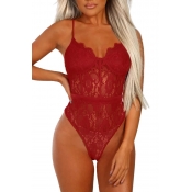 Lovely Sexy Lace Red Teddies