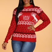 Lovely Christmas Day Deer Red Sweater