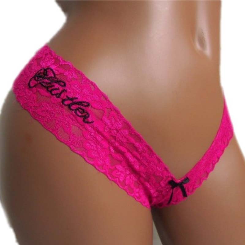 Lovely Sexy Lace Letter Rose Red Panties