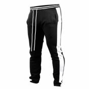 Lovely Sportswear Patchwork Black And White Pants
