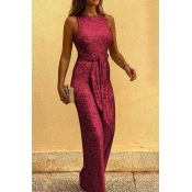 Lovely Chic Loose Wine Red One-piece Jumpsuit