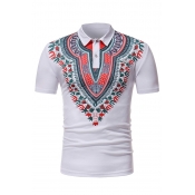 Lovely Ethnic Print White Shirt