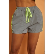 Lovely Sportswear Drawstring Green Shorts