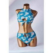 Lovely Print Blackish Green Two-piece Swimsuit