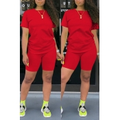 LW BASICS Round Neck Regular Fit Shorts Set
