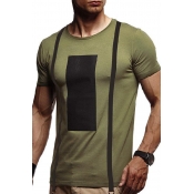 Lovely Leisure Print Army Green T-shirt