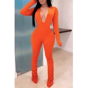Lovely Chic Deep V Neck Skinny Croci One-piece Jum