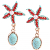 Lovely Chic Patchwork Blue Earring