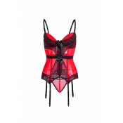 Lovely Sexy Patchwork Red Intimates Accessories