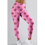 Lovely Sportswear Heart Print Pink Pants