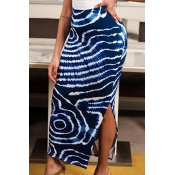 Lovely Bohemian Print Navy Blue Skirt