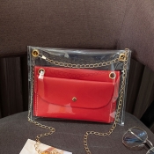 Lovely Chic See-through Red Crossbody Bag