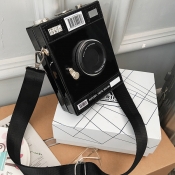 Lovely Casual Camera Black Crossbody Bag