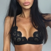 Lovely Sexy Patchwork Black Bras 