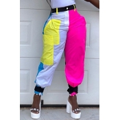 Lovely Leisure Patchwork Blue Pants