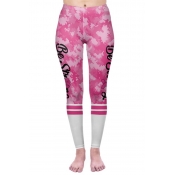 Lovely Sportswear Print Pink Pants