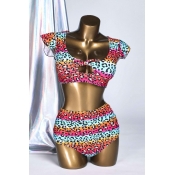 Lovely Leopard Print Two-piece Swimsuit