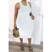 Lovely Trendy Hollow-out White Mid Calf Plus Size 