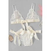 Lovely Sexy Lace See-through White Bra Sets