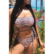 Lovely Leopard Print Two-piece Swimsuit