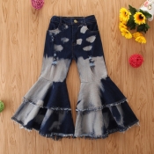 Lovely Stylish Patchwork Blue Girl Jeans