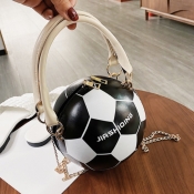 Lovely Chic Football Black Crossbody Bag
