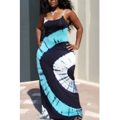 Lovely Casual Print White Maxi Plus Size Dress