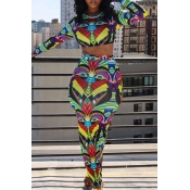 Lovely Leisure Print Multicolor Two-piece Skirt Se