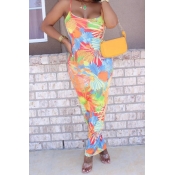 lovely Trendy Print Multicolor Ankle Length Dress
