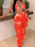 LW Tie-dye Flounce Design Cover-up (Two-piece)