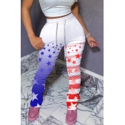 lovely Independence Day Casual Elastic Waist Print