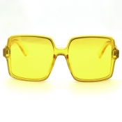 lovely Chic Big Frame Design Yellow Sunglasses