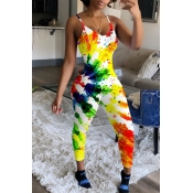 Lovely Casual Print Multicolor One-piece Jumpsuit