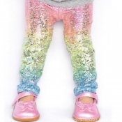 lovely Street Gradual Change Multicolor Girl Pants