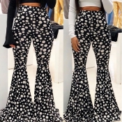 lovely Trendy Dot Print Black and White Pants