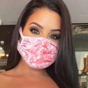 lovely Print Pink Face Mask