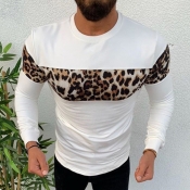 lovely Casual O Neck Patchwork White T-shirt