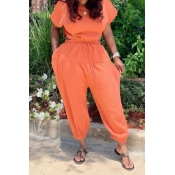 lovely Stylish Backless Jacinth One-piece Jumpsuit