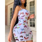 LW Plus Size Butterfly Print Cami Bodycon Dress