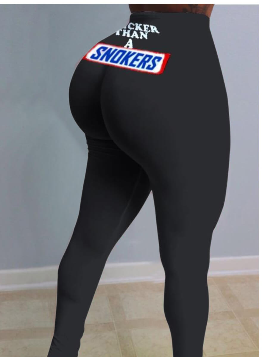 Lovely Casual Letter Print Black Pants
