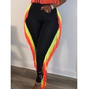 Lovely Trendy Tassel Design Black Pants