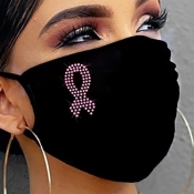 Lovely Hot Drilling Decorative Black Face Mask