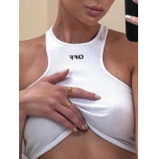 lovely Sportswear Letter White Camisole