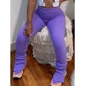 Lovely Casual Striped Skinny Purple Pants