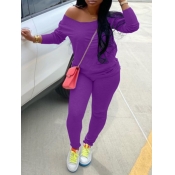 LW Boat Neck Skinny Stretchy Pants Set