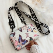 lovely Street Butterfly Print Multicolor Crossbody