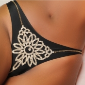 lovely Metal Sexy Sequined Regular Solid Color Bod