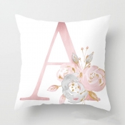 Lovely Cosy Print White Decorative Pillow Case